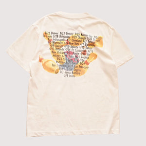 フー・ファイターズ ホワイト 1996 ツアー プリント Tシャツ FOO