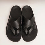 画像をギャラリービューアに読み込む, THE SANDALMAN サンダルマン #3 ブラック レザー サンダル アメリカ製 #3 BLACK LEATHER SANDAL MADE IN USA MEN
