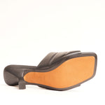 画像をギャラリービューアに読み込む, ビンス ヴィンス ブラックレザー スクエアトゥ ヒールサンダル  VINCE BLACK LEATHER HEEL SANDALS WOMENS
