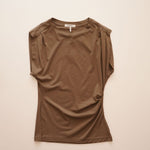 画像をギャラリービューアに読み込む, ラグアンドボーン RAG&amp;BONE ジャージー プリーツタンク カットソー カーキー THE JERSEY PLEAT TANK DARK STONE WOMEN
