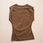 画像をギャラリービューアに読み込む, ラグアンドボーン RAG&amp;BONE ジャージー プリーツタンク カットソー カーキー THE JERSEY PLEAT TANK DARK STONE WOMEN
