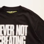 画像をギャラリービューアに読み込む, STUDIO POWERED BY SUPERVSN スーパーヴィジョン ストゥディオス ブラック プリント Tシャツ NEVER NOT CREATING TEE
