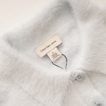 画像をギャラリービューアに読み込む, CK カルバンクラインジーンズ サックスブルー 長袖 ファーポロニット CALVIN KLEIN JEANS SAX-BLUE LONG-SLEEVE FUR POLO SWEATER WOMENS
