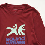 画像をギャラリービューアに読み込む, SATURDAYS NEW YORK CITY サタデーズ ニューヨーク ボルドー 長袖 プリント Tシャツ BORDEAUX LONG SLEEVE PRINT T-SHIRT 63-01w
