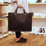 画像をギャラリービューアに読み込む, MAISON MARGIELA PARIS メゾン マルジェラ カバス ラージ ショッピング トートバッグ BLACK CABAS LARGE SHOPPING TOTE-BAG
