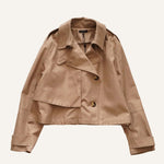 画像をギャラリービューアに読み込む, ラグアンドボーン ニューヨーク カーキ クロップドトレンチ RAG&amp;BONE NEWYORK KHAKI CROPPED TRENCH WOMEN
