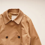 画像をギャラリービューアに読み込む, CK カルバンクライン カーキベージュ ショートトレンチコート CALVIN KLEIN KHAKI-BEIGE SHORT TRENCH COAT WOMENS
