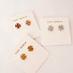 画像をギャラリービューアに読み込む, TORY BURCH トリーバーチ ローズゴールド スモールロゴスタッズ ピアス ROSE GOLD SMALL LOGO STUD PIERCED EARRINGS
