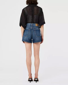 ラグアンドボーン ハイライズ インディゴ デニムショーティ ショーツ RAG&BONE INDIGO HIGH-RISE DENIM 「Maya」SHORTY SHORT WOMEN