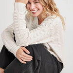 画像をギャラリービューアに読み込む, スプレンディッド オフホワイト カシミヤブレンド ニット セーター SPLENDID OFF-WHITE CASHMERE-MIX SWEATER WOMENS
