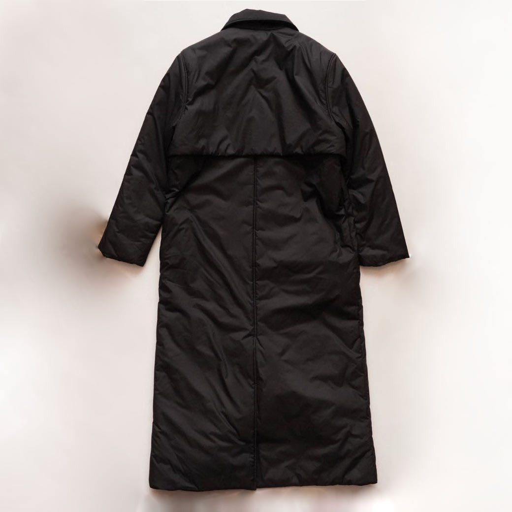 oak + fort オークアンドフォート ブラック オーバーサイズ パファーロングコート BLACK OVER-SIZE PUFFER LONG COAT