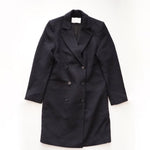 画像をギャラリービューアに読み込む, oak + fort オークアンドフォート ブラック Wボタン ウール混コート BLACK W BUTTON WOOL-MIX COAT WOMEN
