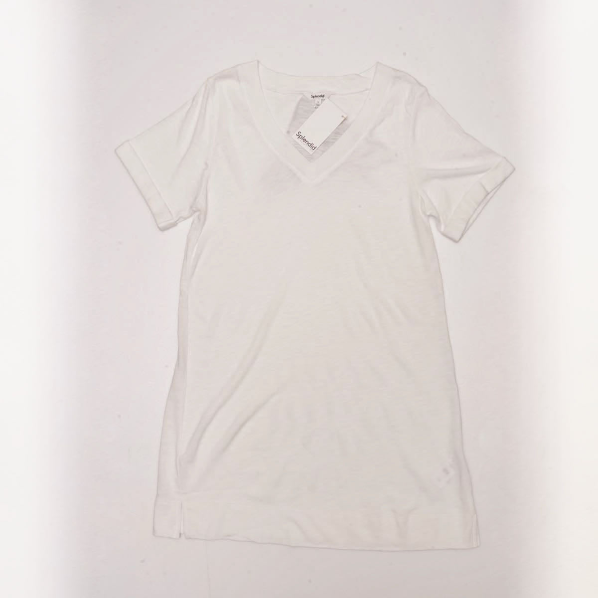 スプレンディッド  ホワイト Vネック Tシャツワンピース ドレス  SPLENDID WHITE SYLVIS TEE DRESS WOMENS