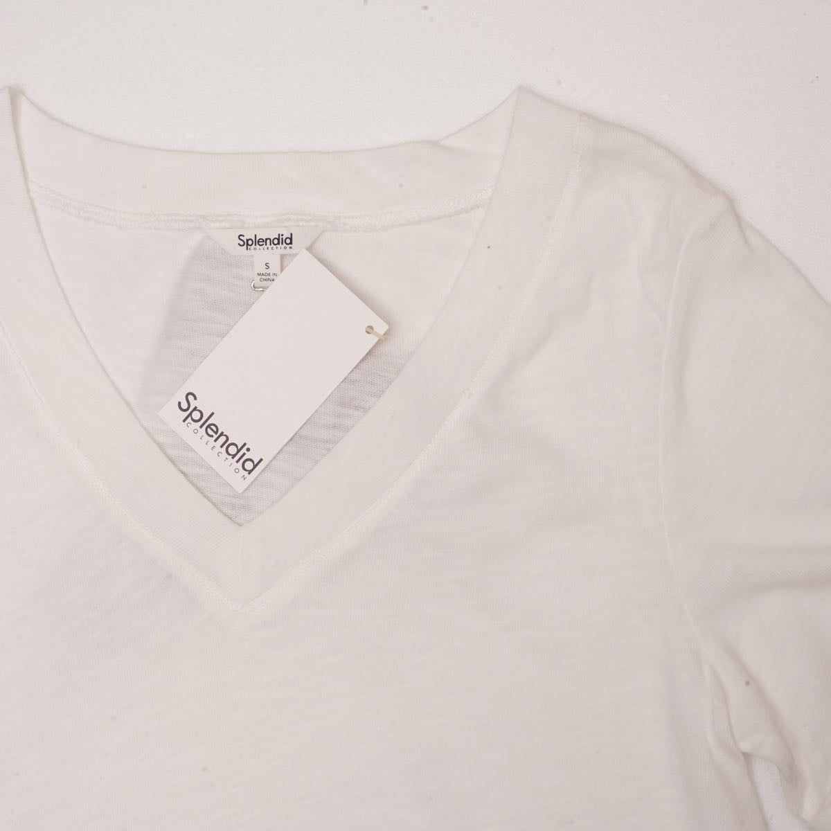 スプレンディッド  ホワイト Vネック Tシャツワンピース ドレス  SPLENDID WHITE SYLVIS TEE DRESS WOMENS