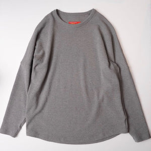 アドラーブル ウール混 ビッグシルエット ニット グレー ADOLUVLE BIG L/S SWEATER GRAY