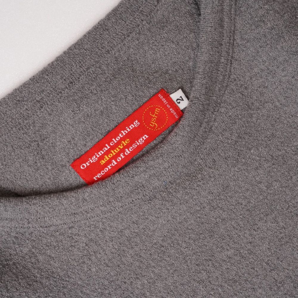 アドラーブル ウール混 ビッグシルエット ニット グレー ADOLUVLE BIG L/S SWEATER GRAY