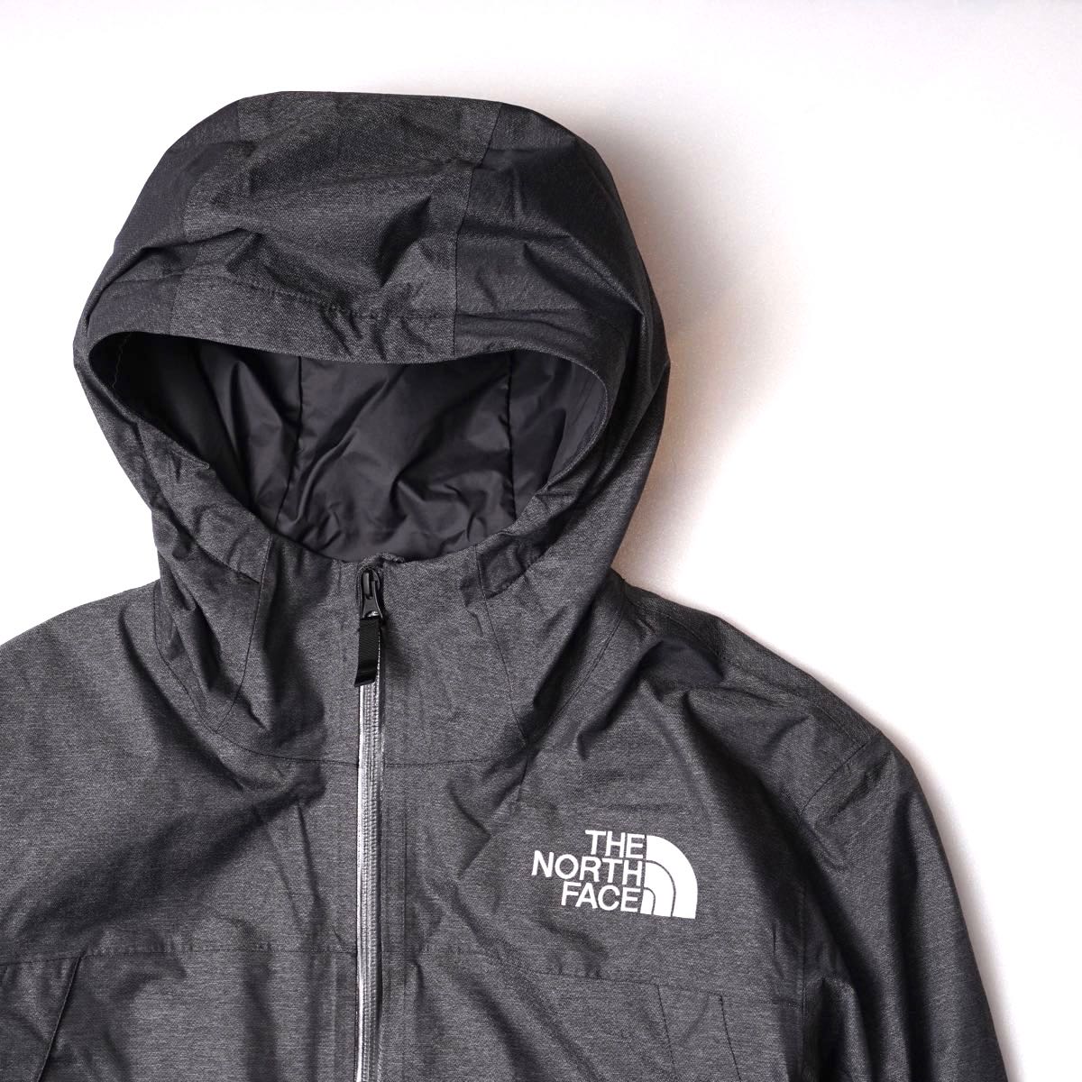 ノースフェイス ブラックヘザー ドライベントレインジャケット フード付き ドライヴェント 防水ジャケット THE NORTH FACE BLACK DRYVENT GOTEL JACKET USA MENS