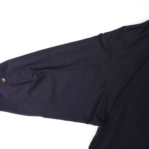 アドラーブル ネイビー ビッグシルエット オックスフォード ロング シャツワンピース ADOLUVLE ORIGINAL NAVY LONG SHIRT-DRESS LONG SLEEVE DRESS
