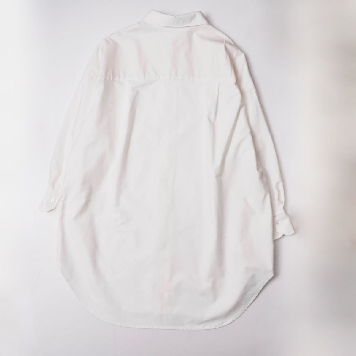 アドラーブル ホワイト ビッグシルエット オックスフォード ロングシャツ ADOLUVLE ORIGINAL WHITE SHIRT-DRESS LONG SLEEVE DRESS