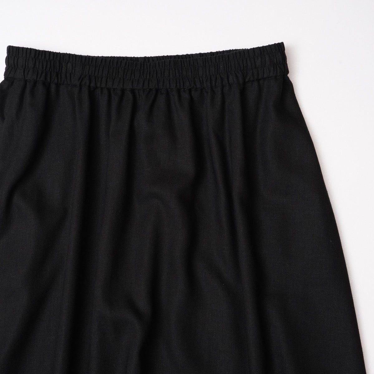 アドラーブル ブラック リネン イージースカート ADOLUVLE LINEN BLACK EASY WAIST SKIRT