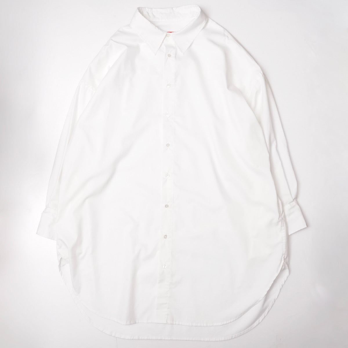 アドラーブル ホワイト ビッグシルエット 播州織 ロングシャツ ADOLUVLE ORIGINAL WHITE BANSHU-ORI SHIRT-DRESS LONG SLEEVE DRESS