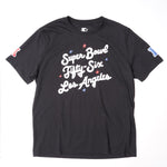 画像をギャラリービューアに読み込む, STARTER x MSX スターター ブラック ロサンゼルス Tシャツ MICHAEL STRAHAN SUPER BOWL 56 LOS ANGELES BLACK TEE
