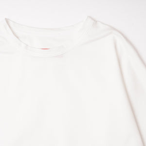 アドラーブル ホワイト ビッグシルエット クルーネック Tシャツ ドロップショルダー ADOLUVLE WHITE CREW-NECK TEE DROP-SHOULDER