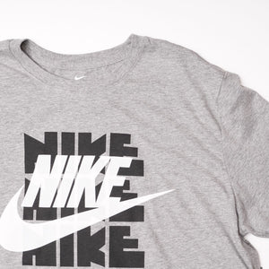 NIKE GRAY LOGO SWOOSH ナイキ グレー 4連 ゴツナイキ スウッシュ T