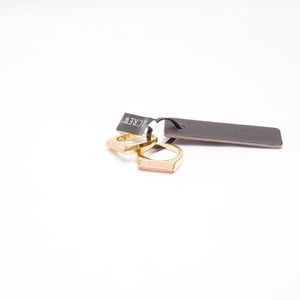 J.CREW ジェイクルー ゴールド × ピーチピンク セミプレシャスストーン リング 2本セット GOLD PEACH PINK SEMI-PRECIOUS STONE RING SET