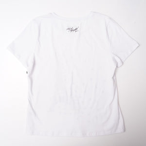 KARL LAGERFELD PARIS カールラガーフェルド ホワイト エッフェル塔 プリント Tシャツ WHITE EIFFEL TOWER PRINT TEE WOMEN