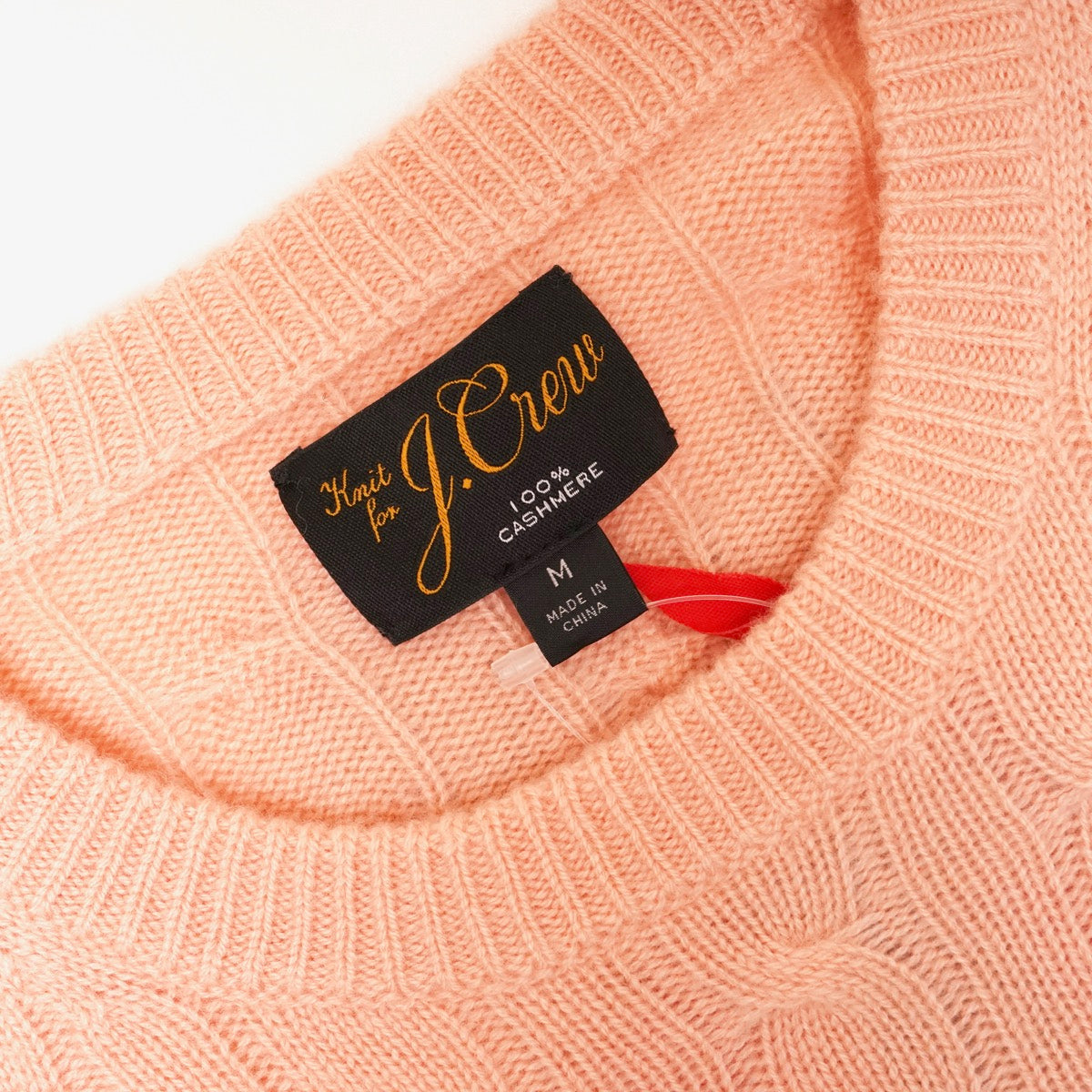 ジェークルー ピンク カシミヤ セーター クルーネック ケーブルニット J.CREW PINK CASHMERE CREW-NECK KNIT CABLE STITCH MENS