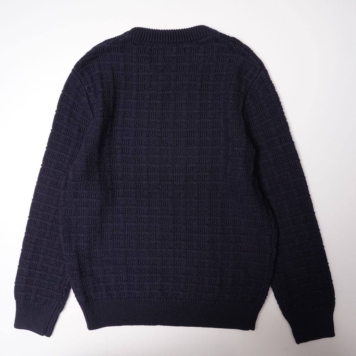 ジェークルー ネイビー コットンクルーネックニット J.CREW NAVY