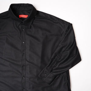 アドラーブル ブラック ウール ロングシャツ シャツワンピース ADOLUVLE ORIGINAL BLACK WOOL SHIRT-DRESS LONG SLEEVE DRESS