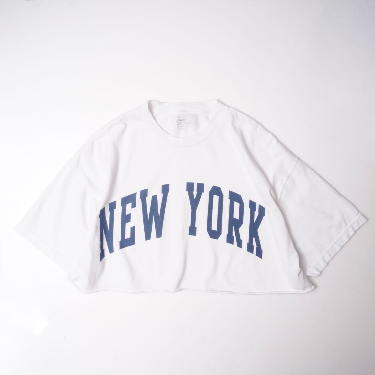 J.GALT ホワイト NEW YORK プリント クロップド Tシャツ  NEW YORK PRINT TEE T-SHIRT WOMENS