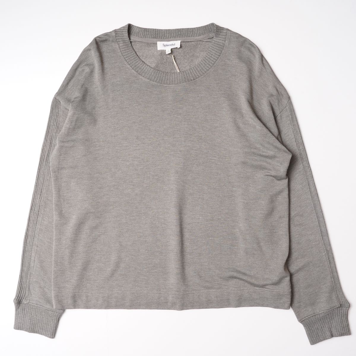 スプレンディッド  グレー スーパーソフト 裏毛カットソー SPLENDID SUPERSOFT GRAY SWEATER WOMENS