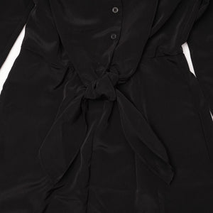 CK カルバンクライン ブラック 長袖ワンピース ポリドレス CALVIN KLEIN BLACK LONG SLEEVES POLY DRESS WOMENS