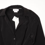 画像をギャラリービューアに読み込む, CK カルバンクライン ブラック 長袖ワンピース ポリドレス CALVIN KLEIN BLACK LONG SLEEVES POLY DRESS WOMENS
