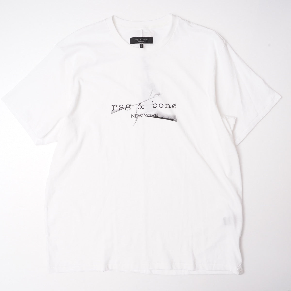 RAG&BONE ラグアンドボーン ホワイト クリンクル ロゴ Tシャツ