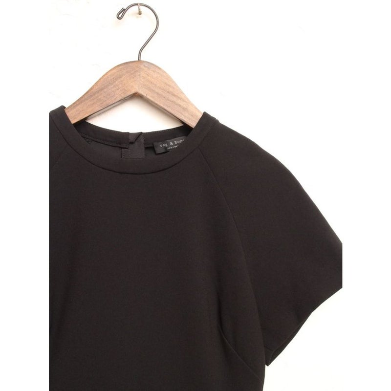 RAG&BONE ラグアンドボーン ブラック 半袖バックジップワンピース BLACK BACK-ZIP DRESS