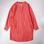 画像をギャラリービューアに読み込む, アドラーブル ピンクオレンジ リネン スキッパーワンピース ADOLUVLE ORIGINAL PINK-ORANGE LINEN LONG SLEEVE DRESS
