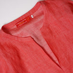 画像をギャラリービューアに読み込む, アドラーブル ピンクオレンジ リネン スキッパーワンピース ADOLUVLE ORIGINAL PINK-ORANGE LINEN LONG SLEEVE DRESS

