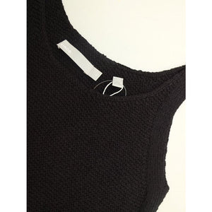 ヴィンス ブラック コットンニット タンク ニットベスト VINCE BLACK KNIT TANK VEST WOMEN