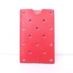 メイドウェル レッド レザーパンチング カードケース MADEWELL RED LEATHER PUNCHING CARD CASE WOMENS