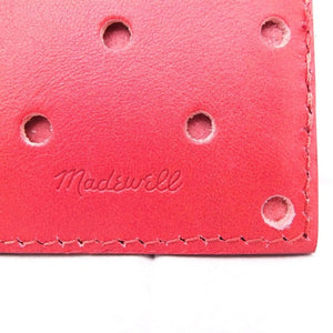 メイドウェル レッド レザーパンチング カードケース MADEWELL RED LEATHER PUNCHING CARD CASE WOMENS