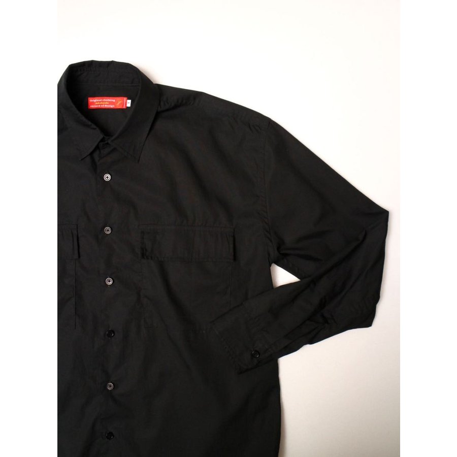 アドラーブル オリジナル ブラック ビッグシルエットシャツ フラップポケットシャツ ADOLUVLE ORIGINAL BLACK BIG SILHOUETTE SHIRTS FLAP POCKET MADE IN JAPAN MENS
