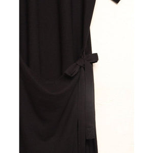 ヴィンス ブラック コットン サイドタイドレス VINCE BLACK COTTON DRESS WOMENS