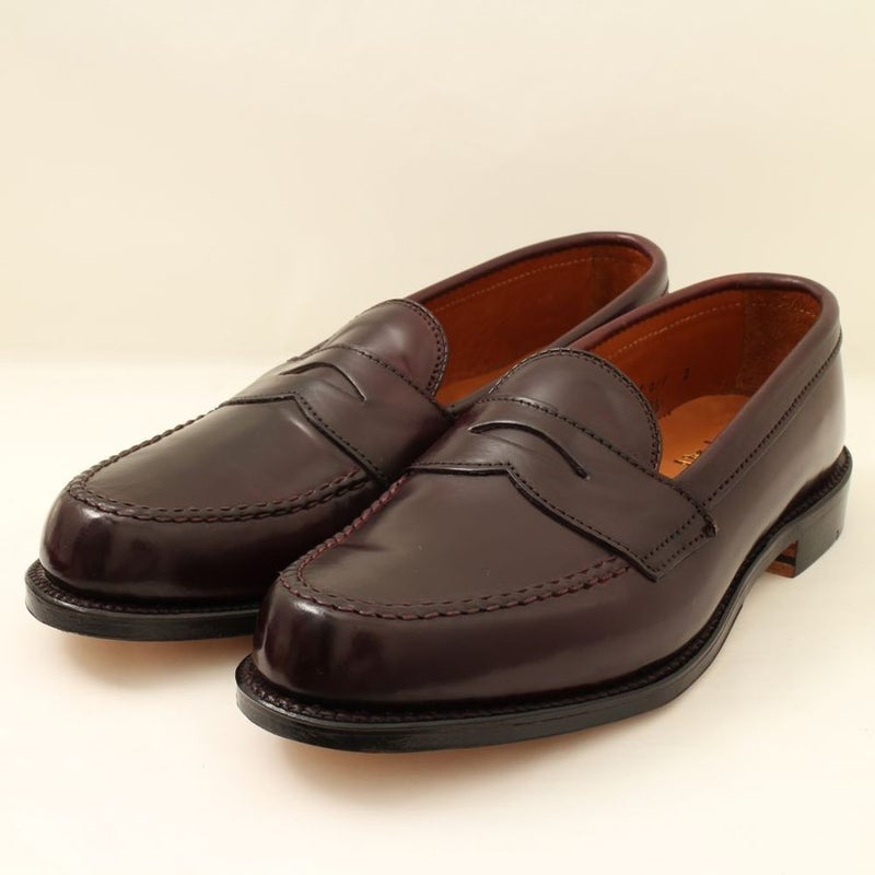 ALDEN オールデン #986 8.5E バーガンディ ペニーローファー ホーウィン社 シェルコードバン VANラスト BURGUNDY NO.8 PENNY LOAFERS SHELL CORDOVAN VAN LAST REJECT