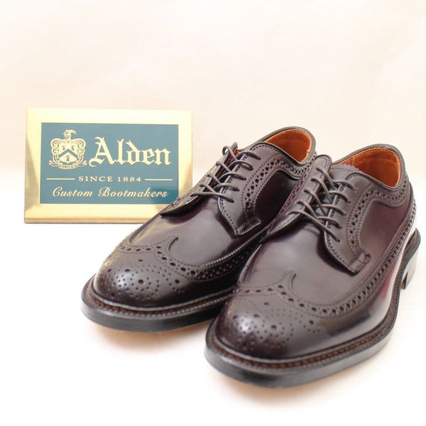 贅沢屋の オールデン Alden 975コードバン 9D ロングウイングチップ 靴 ...