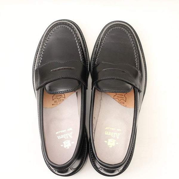 【美品✨️高級】オールデン ペニーローファー コードバン 革靴 ブラック 987