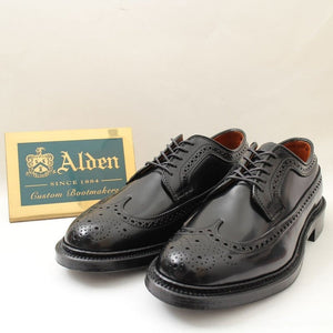 ALDEN オールデン #9751 7D ロングウィングチップ ブラック ホーウィン社 シェルコードバン バリーラスト LONG WING TIP BLACK HORWEEN SHELL CORDOVAN BARRIE LAST REJECT